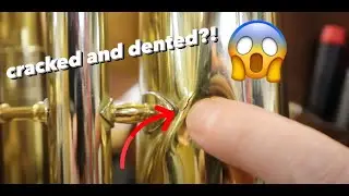 You won't believe what the airline did to this tuba &mdash; Making a patch!