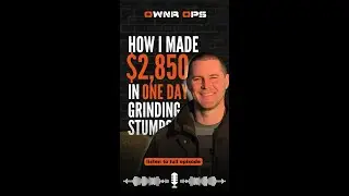He Made 2,850 in One Day Grinding Stumps #shorts