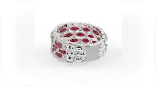 White Gold Ruby Eternity Ring ✨ 360&deg; Luxury Jewellery Animation