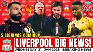 ✅ FIVE SIGNINGS COMING 🔥 SALAH EXIT ALERT, GUEHI MISS & SLOT JOB ON LINE 🔥LIVERPOOL TRANSFER SHOCK