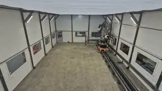 CNC Robotics Custom Guarding With Retracting Roof