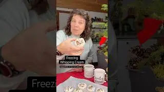 Freeze whipping cream #whippingcream #whippedcream #hotcoco #homeec #frozenwhippedcream #garnish