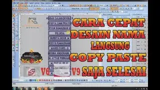 begini cara cepat desain nama bordir buat name taq copy paste aja