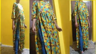 DIY side slit kurti cutting and stitching /easy tutorial/designer kurti