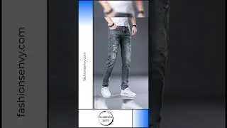 Distressed Jeans Men - Slim Fit Ripped Denim Pants