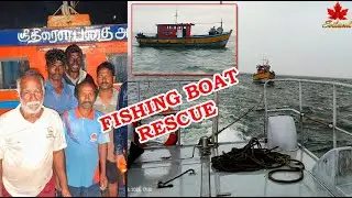 Police Marine Force RESCUE Fishing Trawler Boat In Bad Weather!