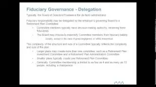 ERISA Fiduciary Overview for Plan Sponsors