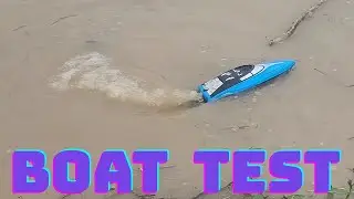 Remote control boat test review || H108- Rc boat test in rever || 2.4Ghz control boat #video