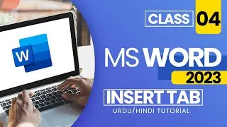 Learn MS Word 2023 | insert Tab | Class 4 | Hindi/Urdu