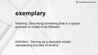 exemplary Meaning