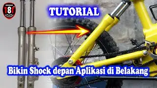 TUTORIAL proses pembuatan shockbreaker depan pasang dibelakang pada BMX CUB #shockdepanjadibelakang