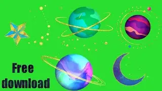 Chroma key/Green Screen Sticky Planets Animations [Free Download]