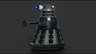 Doctor Who | Stylised Dalek Drone 3D Model Turnaround
