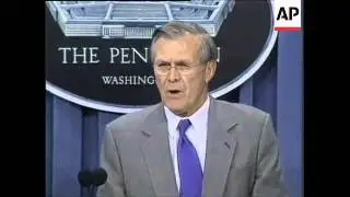 Pentagon briefing by Defense Secretary Rumsfeld