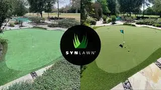 Before & After SYNLawn Texas Turf Installation