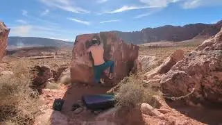 Bouldering, United States, Nevada, Las Vegas, Kraft, Square Arete