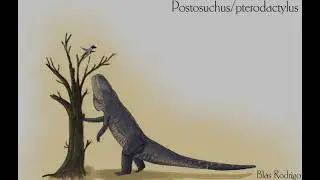 Postosuchus and pterodactylus paleoarte