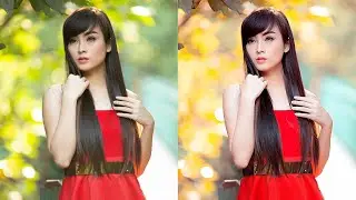 How to Edit Photo Color Grading Cinematic Soft Pastel Pink  - Photoshop Tutorial