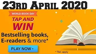 Amazon quiz answer today I amazon quiz answer leak 23rd April 2020 l win Bestselling books l