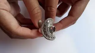 Sterling silver, Amethyst , Gemstone ring