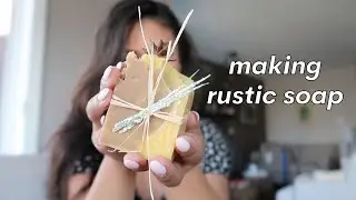 rustic soap-making using a new slab soap mold | orange clove fall soap