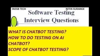 Why we do CHATBOT TESTING?| CHATBOT Application Testing|BOTIUM