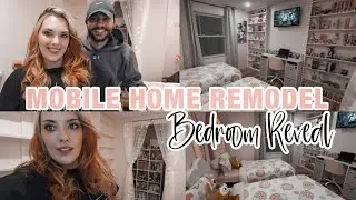 GIRLS DREAM BEDROOM REVEAL | built ins and decorating | old mobile home renovations 