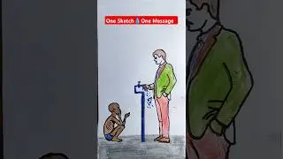 Rich vs Poor 🌍 A Simple Drawing with a Big Message #rich #message #art #drawing