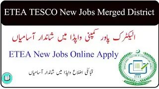 ETEA TESCO New Jobs Electric Power Company WAPDA Jobs merged district