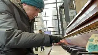 I'm Afraid Of Americans in 2025 David Bowie cover piano reduction Glasgow Queen St station Scotland