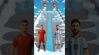 Ronaldo vs. Messi (feat. Georgina) Who is the King? 👑🏃&zwj;♂️ #shorts #funny #meme