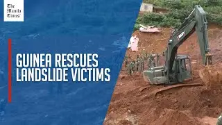 Rescue efforts continue after landslide buries homes in Guinea