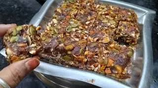 Khajur pak recipe | Healthy bites | Healthy laddu | winter special recipe | Dry fruit bar #khajurpak
