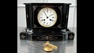 Antique French Slate Hammer on Bell Strike Pendulum Mantel Clock | Item# 3166 - Adelaide Clocks