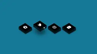3d social buttons with the hover effect on CSS