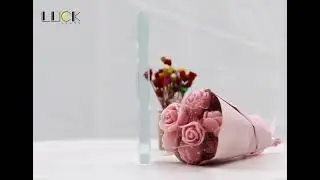 V grooved glass engraved glass for decora