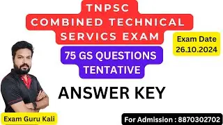 GS Answer Key | Combined Technical Service Exam 26.10.2024
