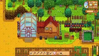 Relaxing Stardew - quiet chill Yr1 on Farming Farm Part 6 - Greenhouse full of strawberries