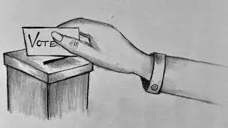 Matdata jagrukta poster drawing | How To Draw National Voters Day Poster easy steps