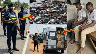 Watch How Ghana Police Intercepts And Arrests 2 Suspects Transporting Gu&pi; Ammun!tion To Crim!nals
