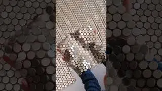 Sleek & Modern: Stainless Steel Penny Round Mosaic Tiles for a Bold Statement