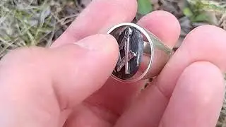 Sterling Silver Reversible Head Masonic Ring Double Sided Ring