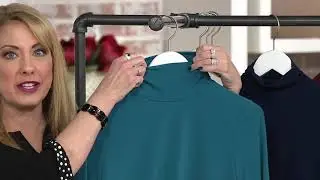 Susan Graver Modern Essentials Liquid Knit Turtleneck Top on QVC