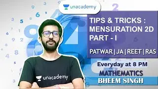 Tips & Tricks: Mensuration 2D Part - I | Maths with Bheem Singh | RPSC 2020