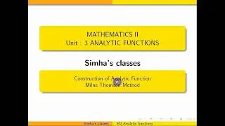 Construction of Analytic Functions
