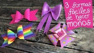 3 estilos de Moños Fáciles y Rápidos con Foamy (Goma EVA)   🎀 . Chuladas Creativas