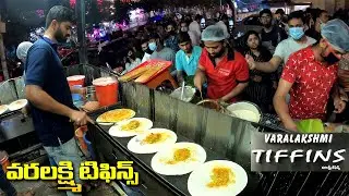 Heavy Crowd @ Varalakshmi Tiffins in Hyderabad | Gachibowli |  Amazing Food Zone