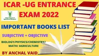 important books list for ICAR -UG / BHU entrance exam 2022 by Anchal vaid | inspiring Agricon tech