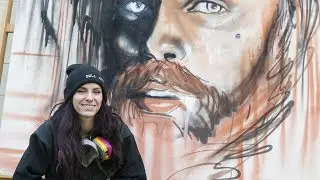 Emily Ferrell - Spray Paint Street Art Timelapse