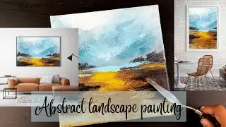How to do an Abstract Sunset Landscape | Easy steps to follow along |